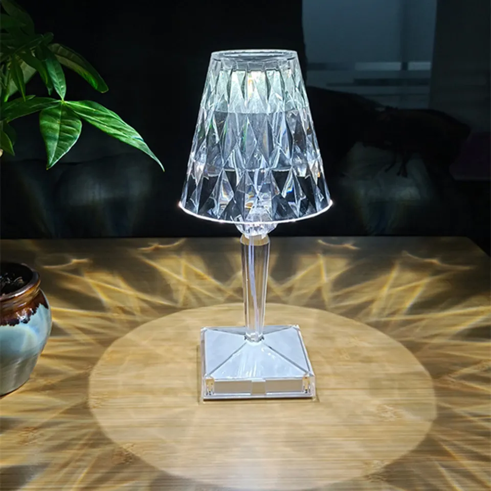 Bedside Rechargeable Crystal Lamps